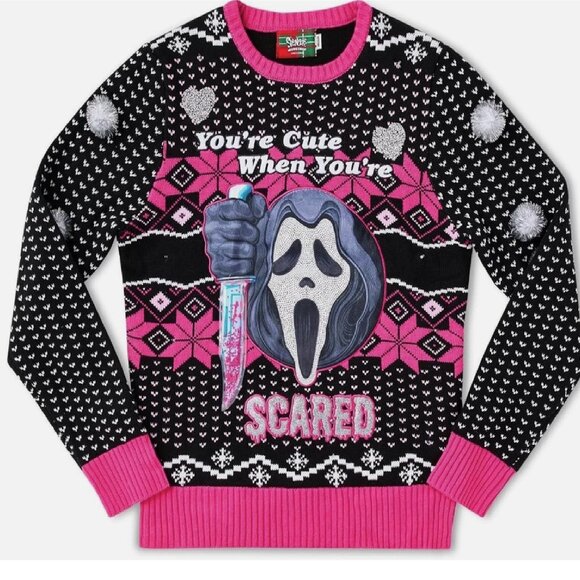 Spencer's Sweaters - You’re Cute When You’re Scared” Scream Sweater 🎃🔪